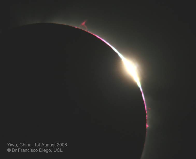 Total Solar Eclipse 2008 Aug 1 from Yiwu China by Dr Francisco Diego UCL