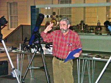 Dr John Griffiths at the Flamsteed Telescope Workshop by Mike Dryland