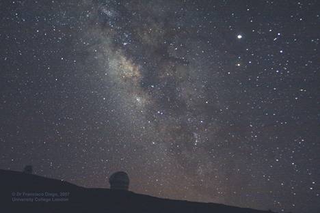 Milky Way from La Palma  Dr Francisco Diego UCL
