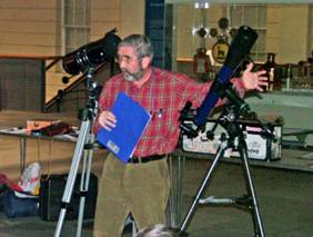 Dr John Griffiths at the Flamsteed Telescope Workshop by Mike Dryland