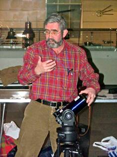 Dr John Griffiths at the Flamsteed Telescope Workshop by Mike Dryland